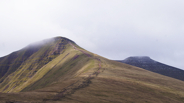 Cloud clearing from Pen y Fan