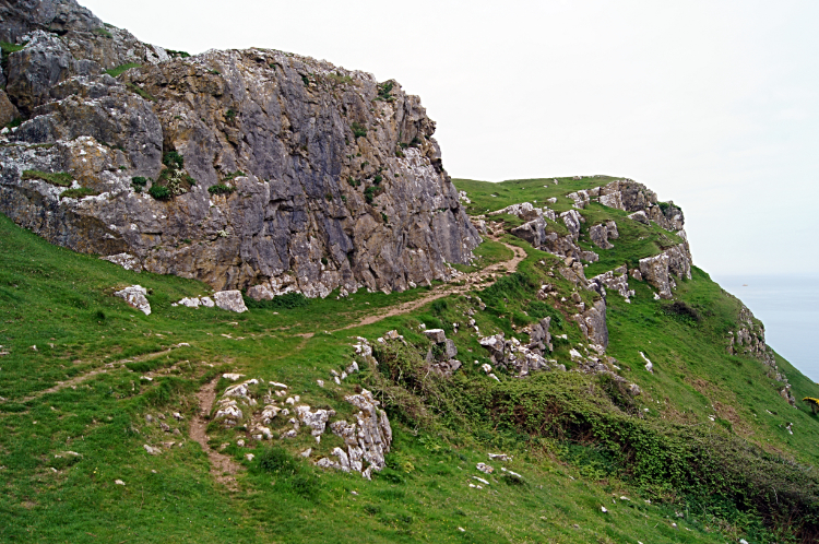Path around the cliffs on the Gower Coast