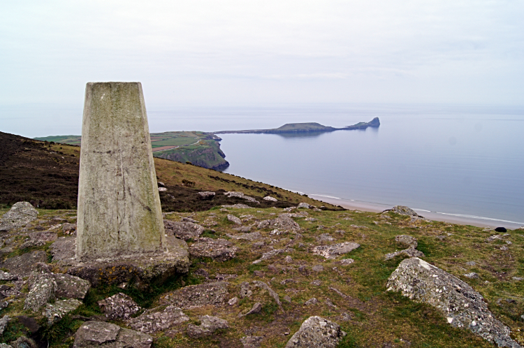 Trig Pillar on Rhossili Down