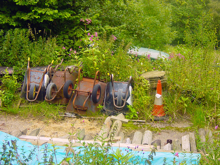 What is the collective name for a group of wheelbarrows?