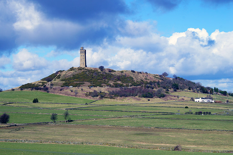 Approaching Castle Hill from Castle Houses