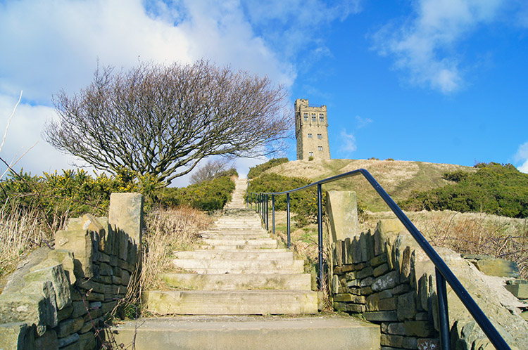 Steps up to Castle Hill
